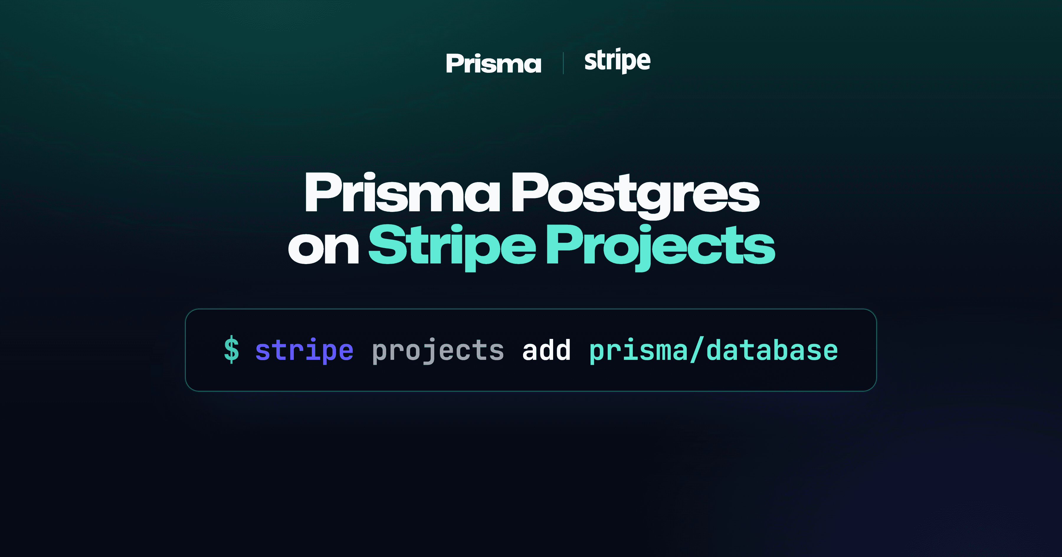 Prisma Postgres on Stripe Projects