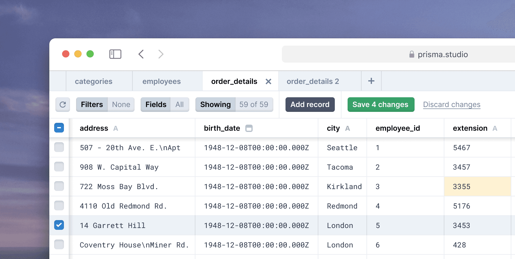 A Visual Interface for Your Database | Prisma Studio